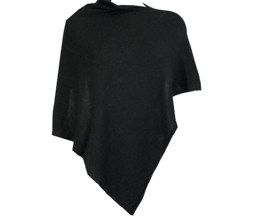 Poncho ensfarget 60x60 Sort