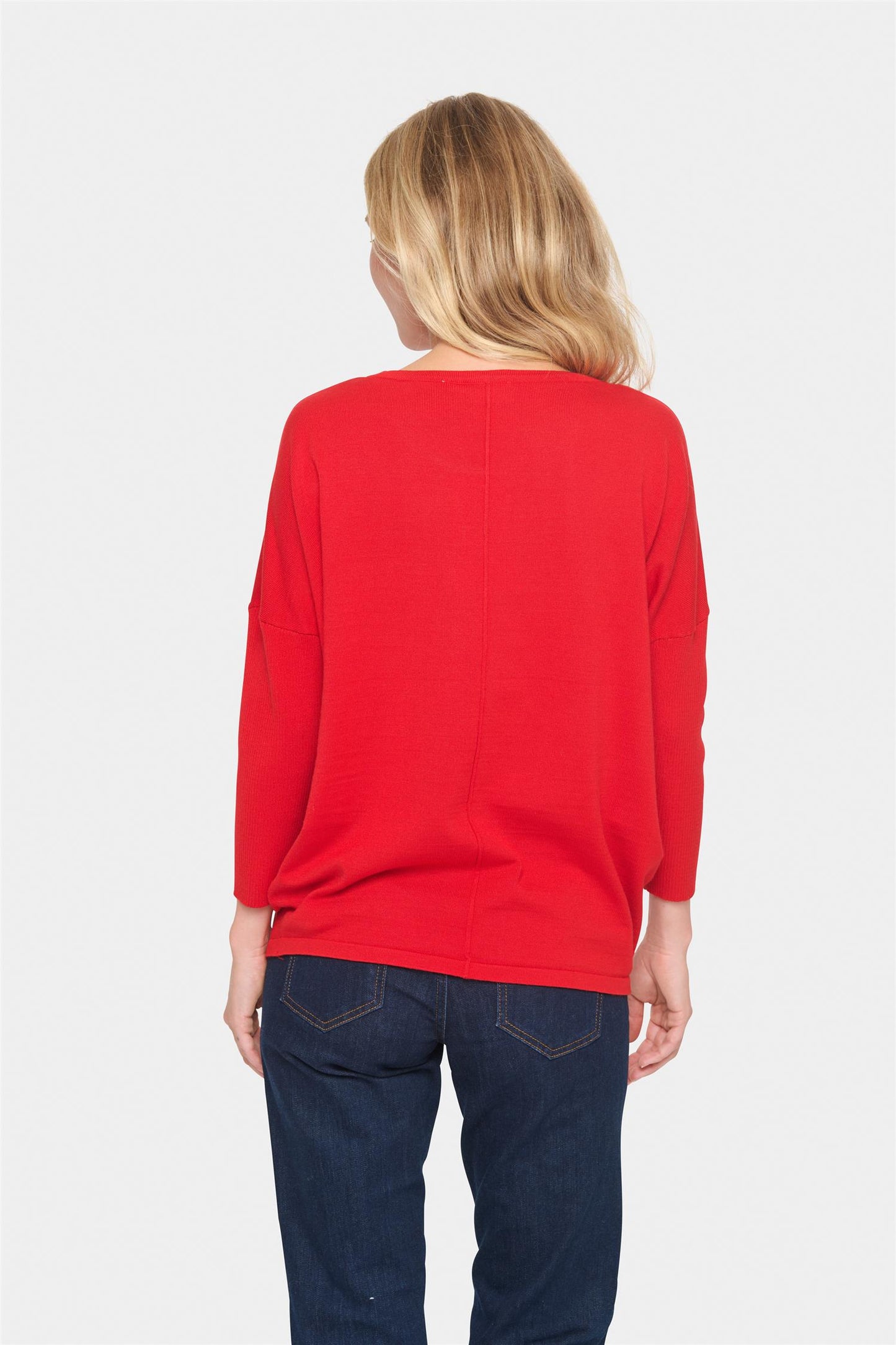 Saint Tropez MilaSZ R-Neck Pullover Racing Red