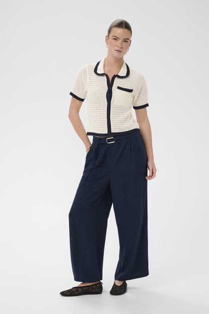 Kaffe Clothing KAillis Cropped Pants - Midnight Marine