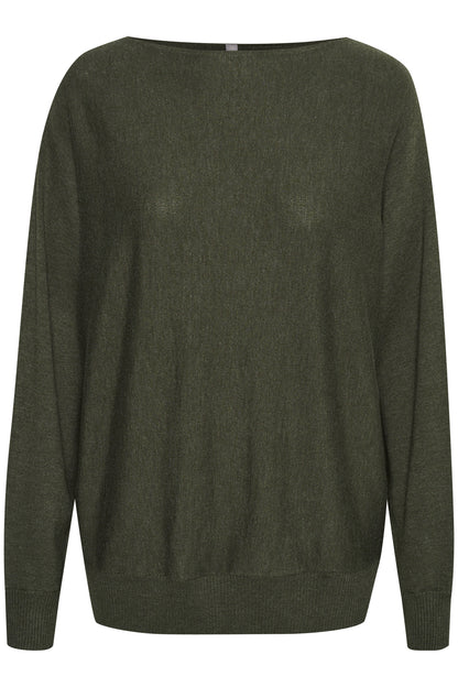 Culture CUannemarie Batwing Jumper Olive Night Melange