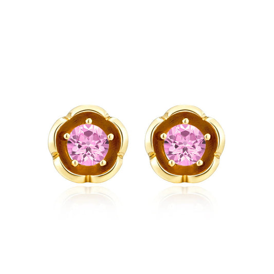 Nora Norway Mira Stud Ear Gold Pink