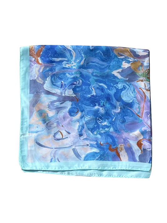 Nora Norway Silkeskjerf S26 Blue Mix