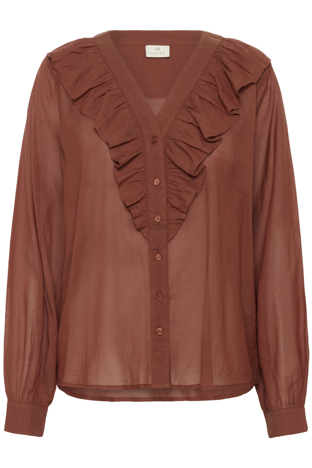 Kaffe Clothing KAlane Frill Blouse Henna