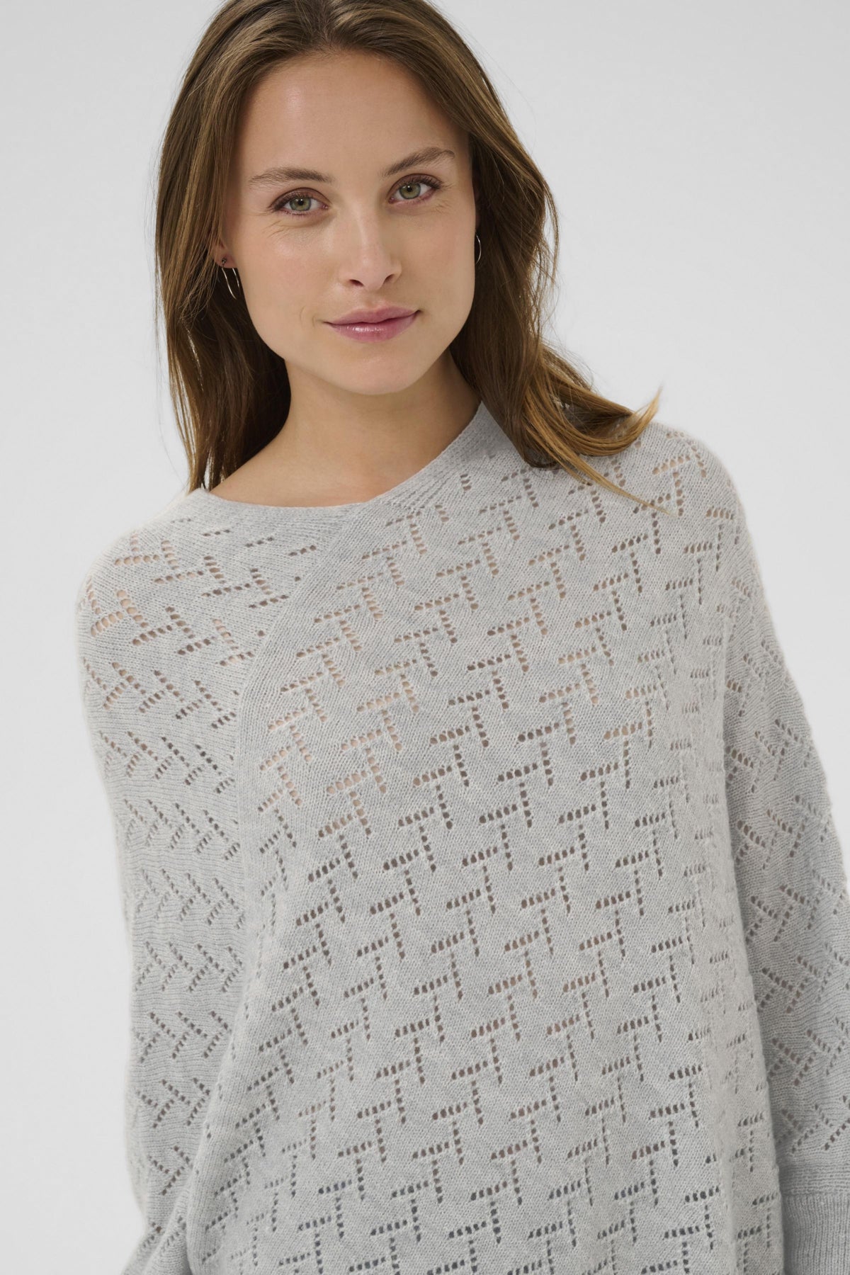 Kaffe Clothing KAoline Poncho Gray Melange