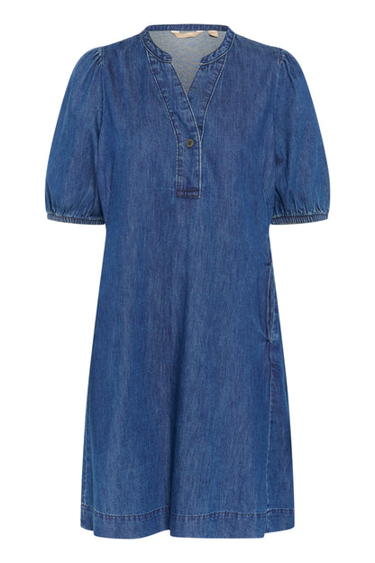 Culture CUberteline Arpa SS Dress Dark Blue Wash