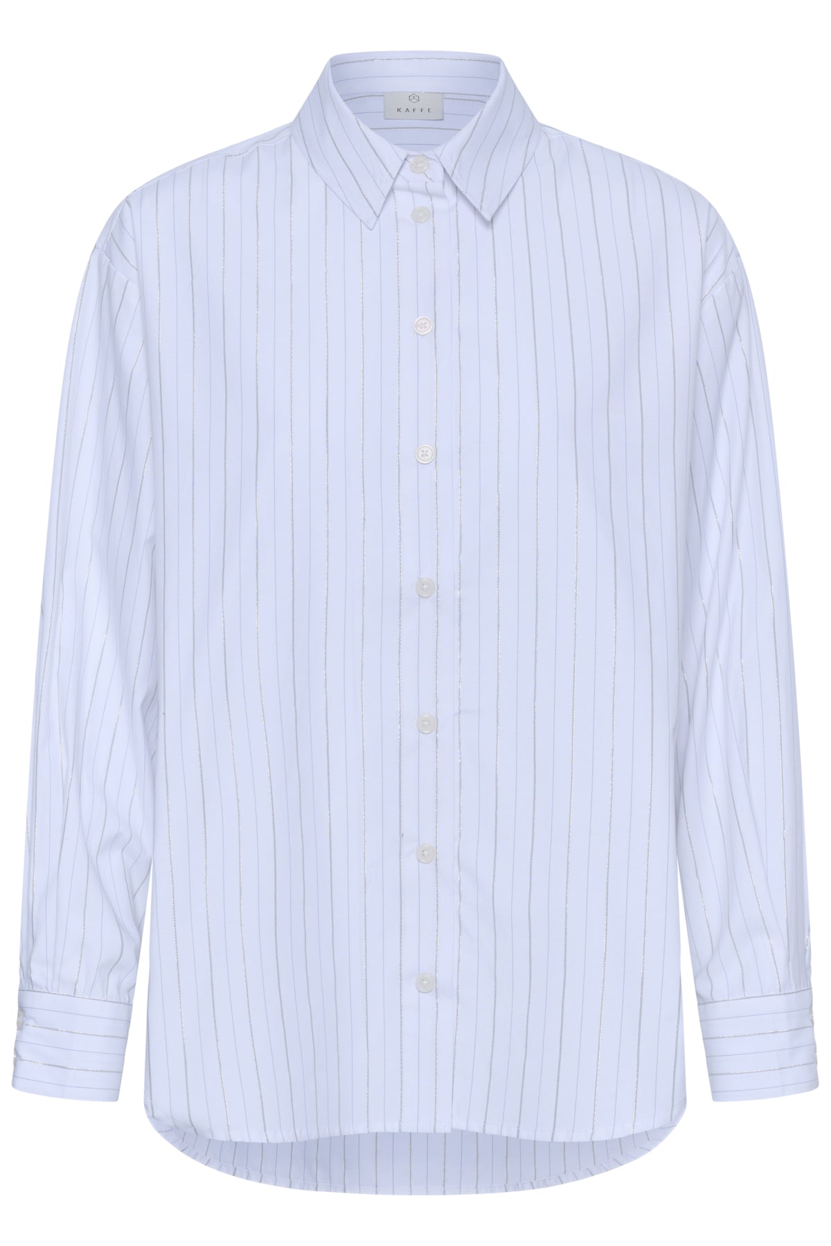 Kaffe Clothing KAellie Shirt Chalk/Silver Stripe