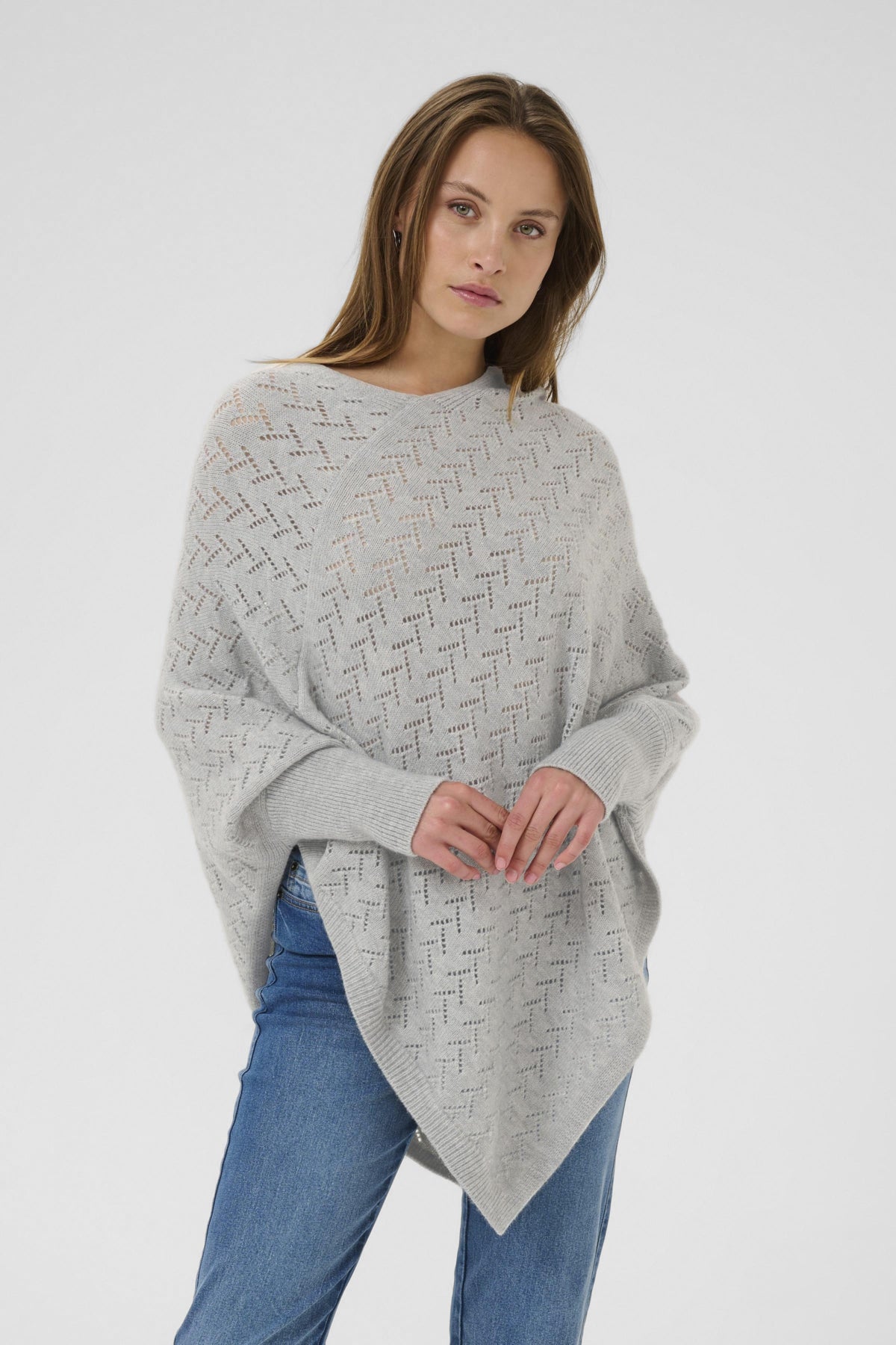 Kaffe Clothing KAoline Poncho Gray Melange