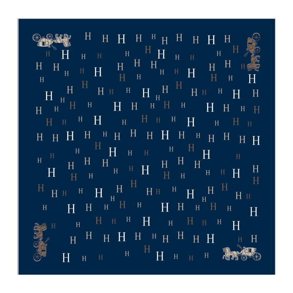 Silkeskjerf Bandanas - Marine "H"