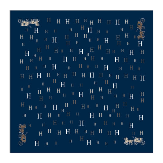 Silkeskjerf Bandanas - Marine "H"