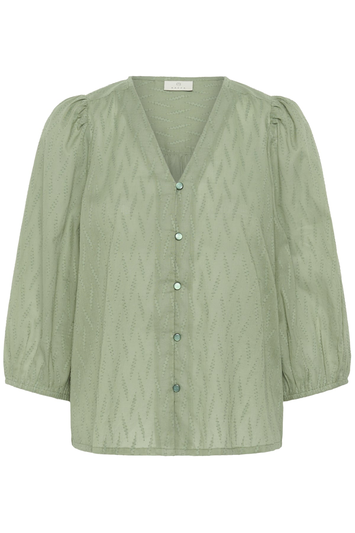 Kaffe Clothing KAgabriela V-neck Shirt Sea Spray