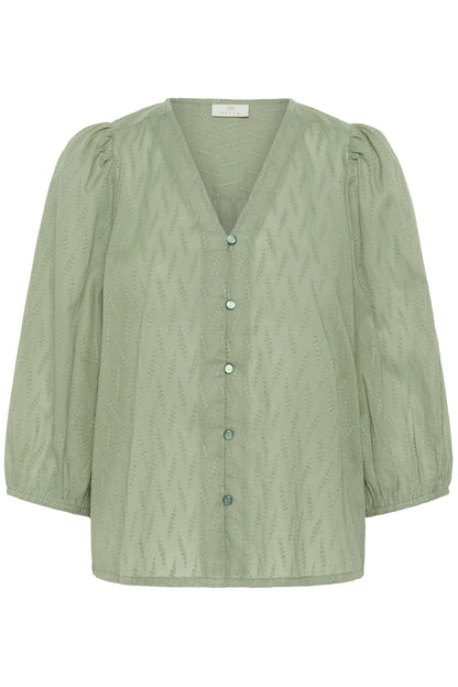 Kaffe Clothing KAgabriela V-neck Shirt Sea Spray