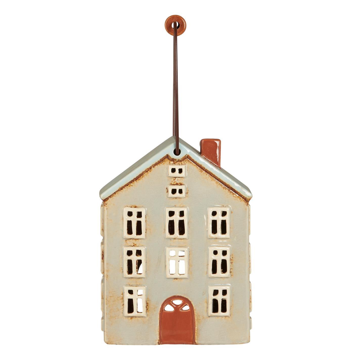 Ib Laursen Hus t/fyrfadslys Nyhavn m/træhank brun dør