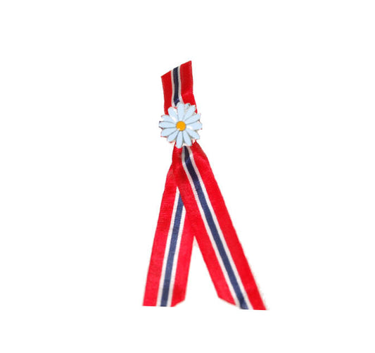 17. mai sløyfe m/metall-pin 124mm Norge
