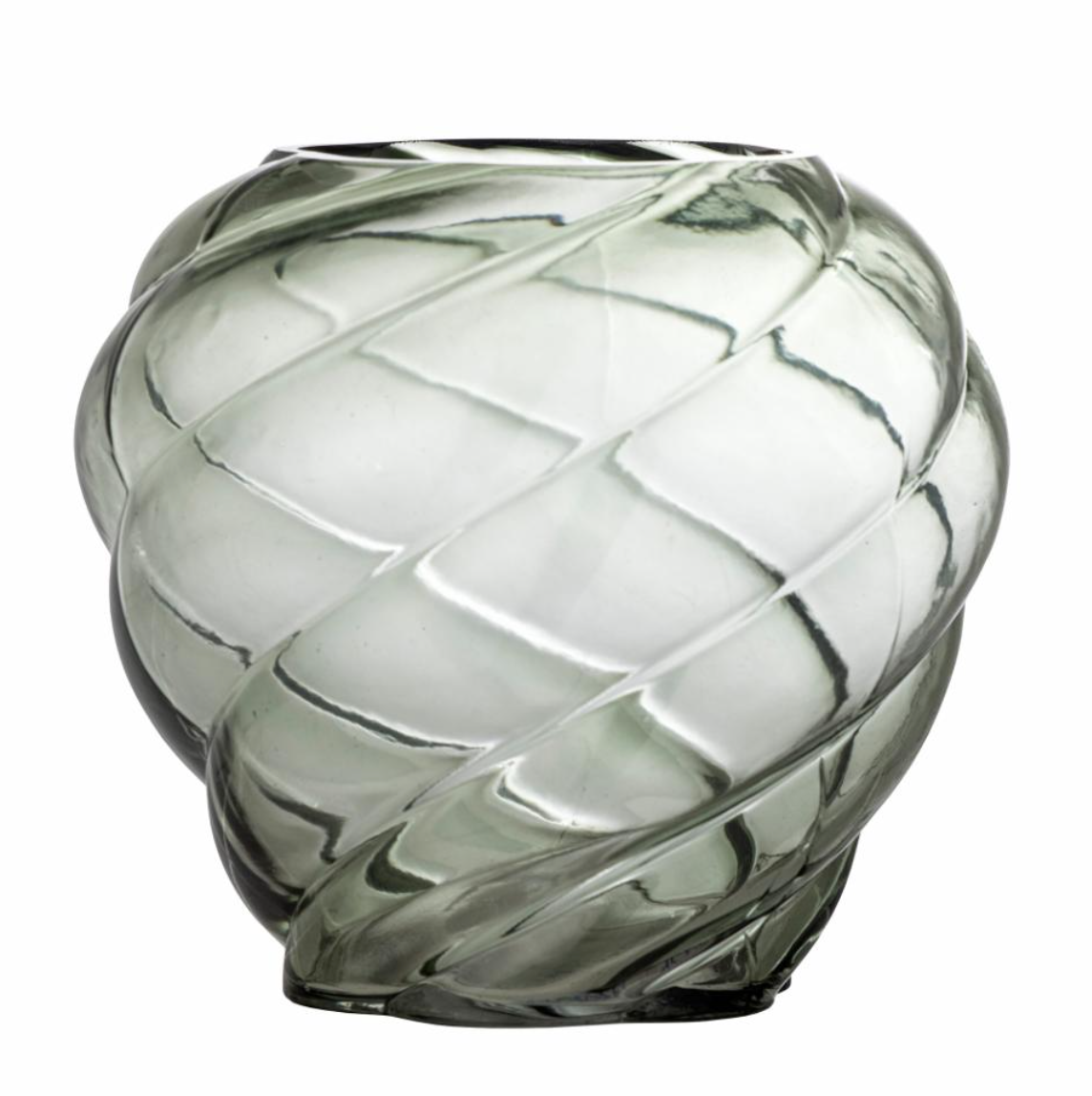 Bloomingville Leyan Vase, Grønn, Glass