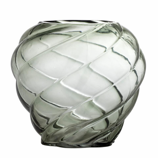 Bloomingville Leyan Vase, Grønn, Glass