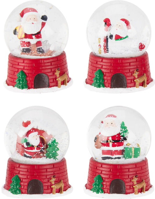 Glasskule M/Snø H:12Cm Nisse