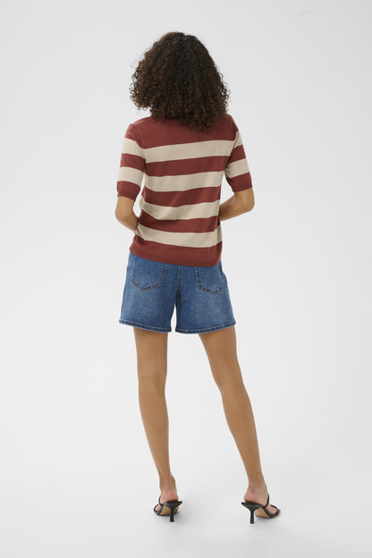 Kaffe Clothing KAlizza Striped Knit - Henna/Feather Melange