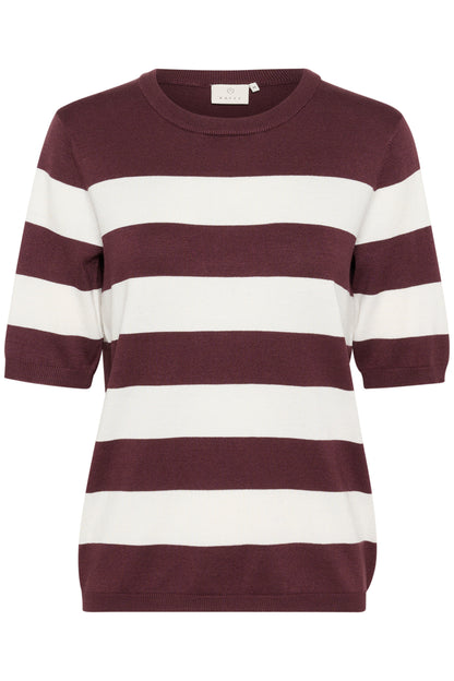 Kaffe Clothing KAlizza Striped Knit Fudge / Chalk Wide Striped