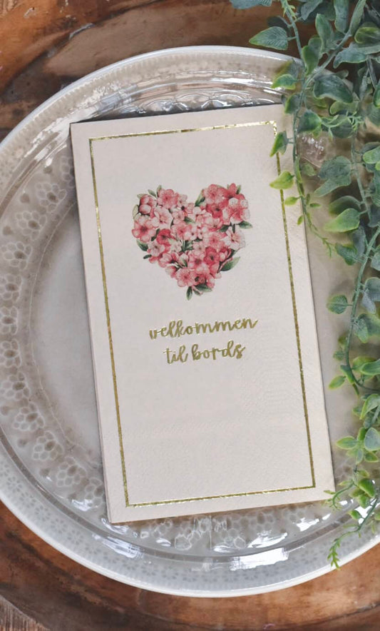 Trend Design Serviett buffet Blomsterhjerte