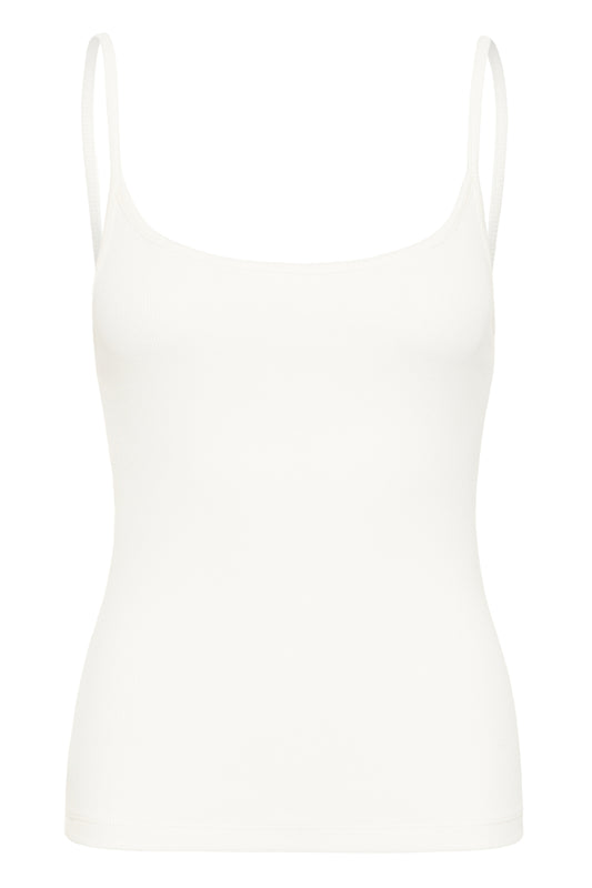 Kaffe Kacarna - Hvit singlet med tynne stropper