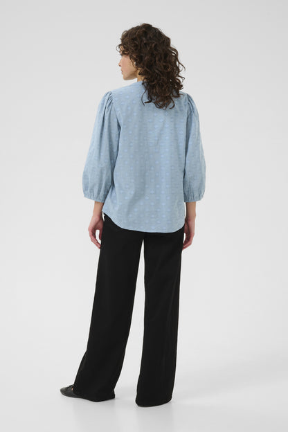 Kaffe Clothing KAenya Blouse 3/4 sleeve Windward Blue