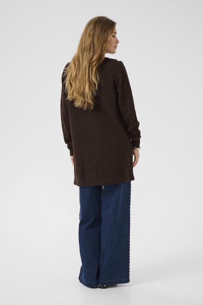 Culture CUasima KAtrina Long Cardigan Coffee Bean Melange