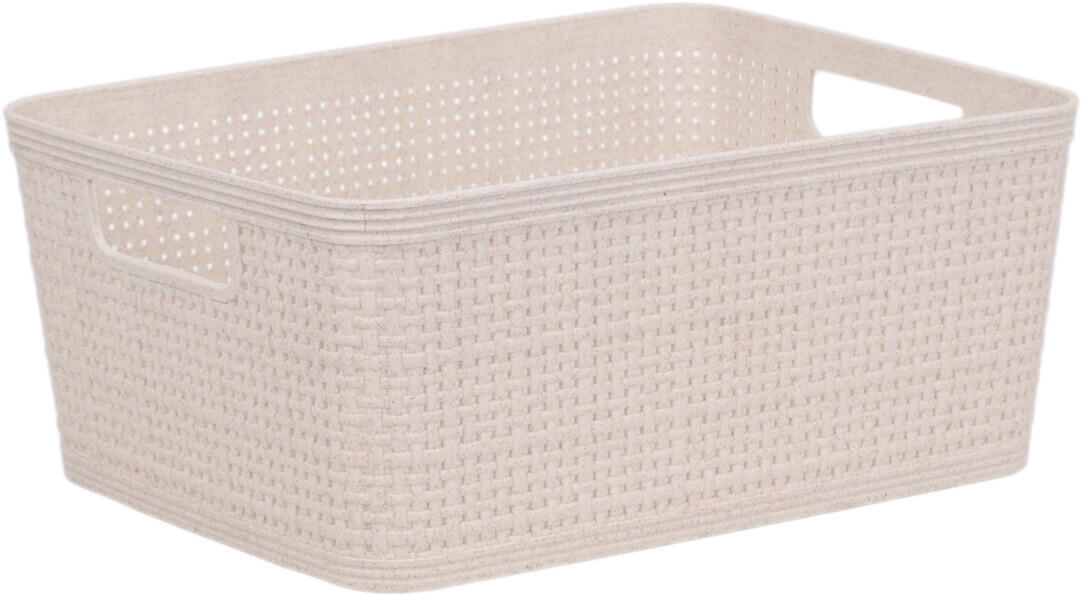 Kurv sand vevd design PP 25x19x10cm s/2