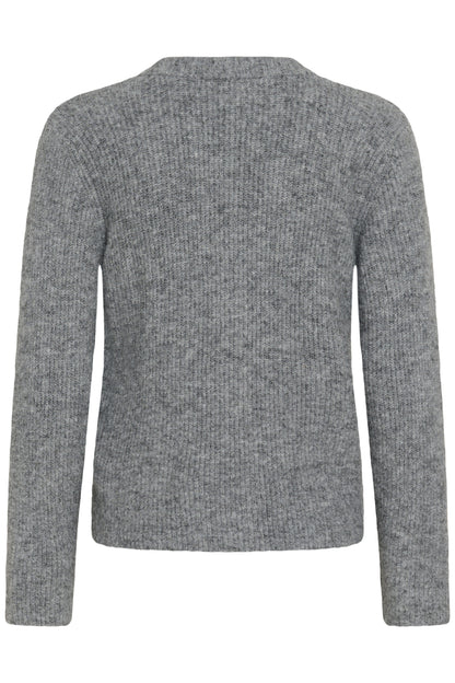 Kaffe Clothing KAmay Knit Cardigan Grey Melange