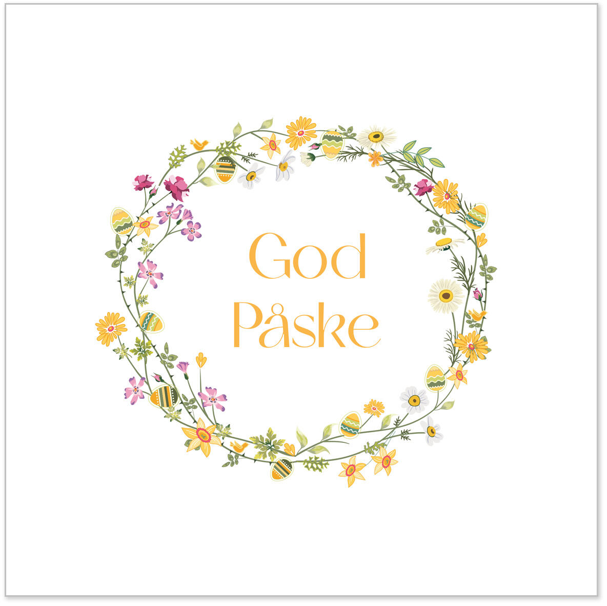 Serviett God Påske krans Lunsjserviett 20 stk 3-lags 33x33cm