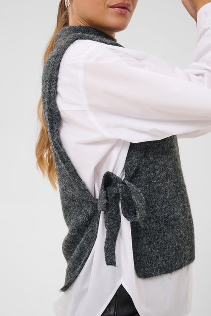 Kaffe Clothing KAmartine Knit Vest Desert Taupe Melange
