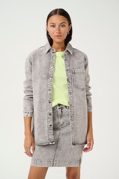 Kaffe Clothing KAamelia Denim Shirt Grey Washed Denim