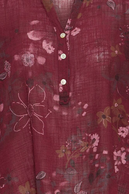 Sorbet SBalexa FL Blouse Cabernet - Red