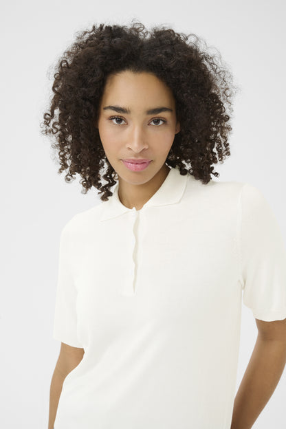 Kaffe Clothing KAlizza Basic Polo Pullover Chalk