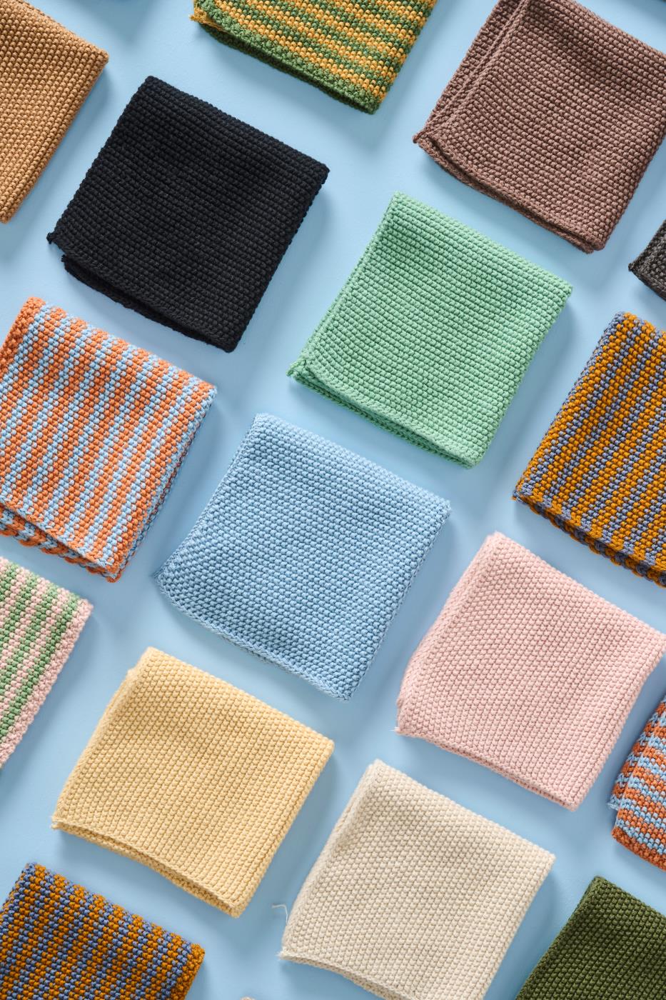 Ib Laursen Oppvaskklut Mynte Blue Bell strikket