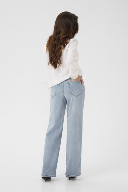 Kaffe Clothing KAmeadow HW Reg Fit Jeans Light Blue Wash 32 tommer