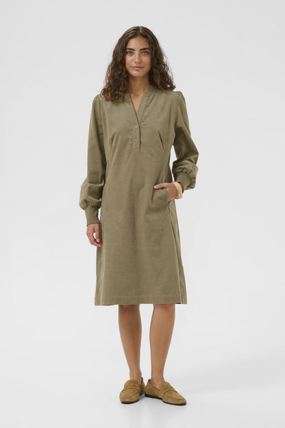 Culture CUula Rhaena LS Dress Timber Wolf