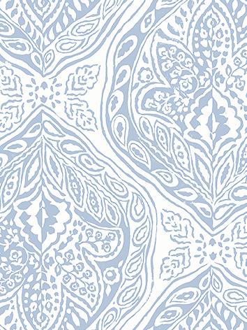 B. Copenhagen Bluse Mønstret Lyseblå/Hvit