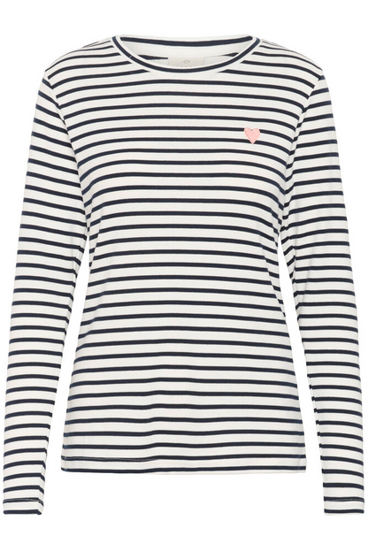 Kaffe Clothing KAliddy T-Shirt Chalk/Midnight Marine