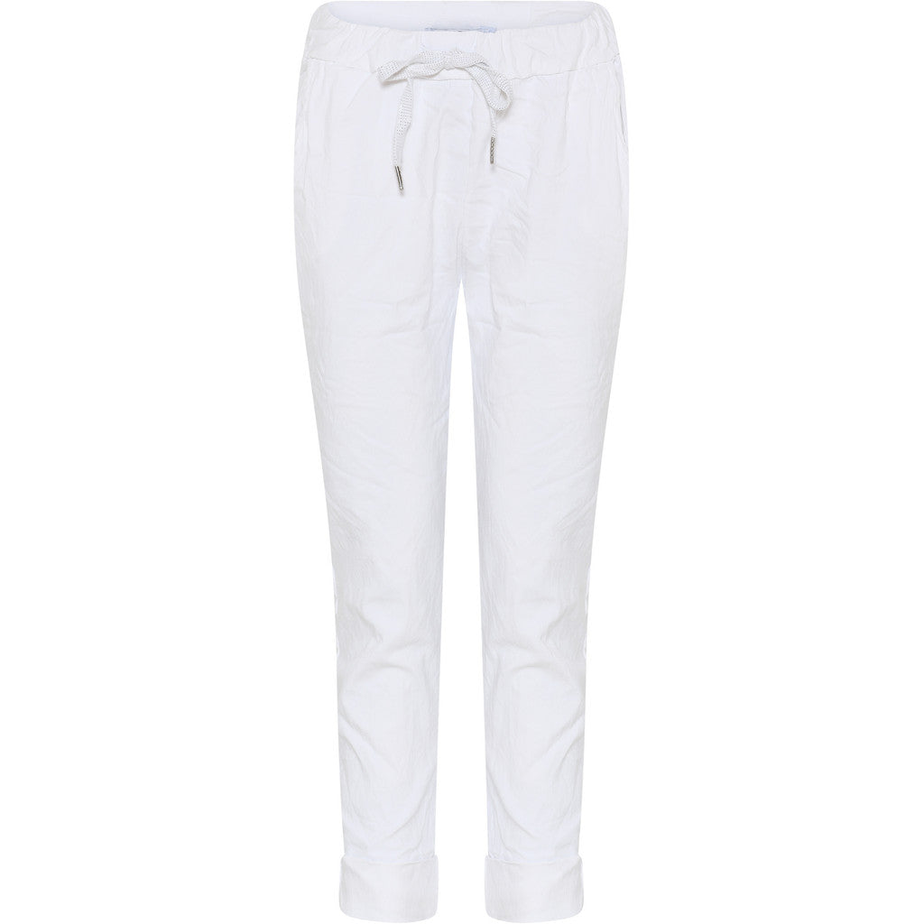 Moondust Magic – Hvit bukse med sporty passform