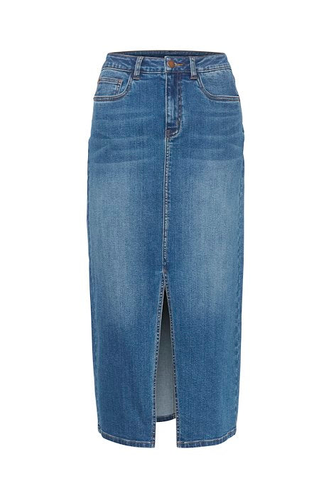 Kaffe Clothing KAsinem HW Denim Skirt Medium Blue