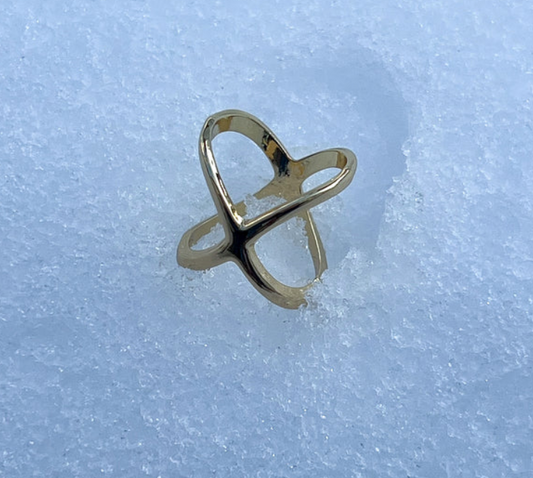 Nora Norway Skjerf Ring Kryss Gull
