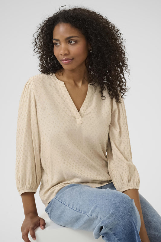 Kaffe Clothing KAannika Blouse Feather Gray