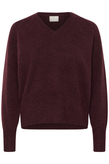Kaffe Clothing KAniel v-neck Pullover Windsor Wine Melange