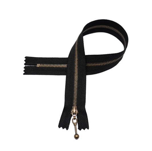 Glidelås 18cm 5mm Sort