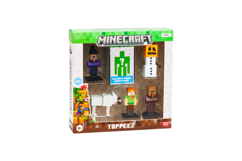 MINECRAFT 3D Figure 6 pack Deluxe box