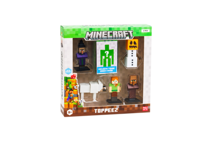MINECRAFT 3D Figure 6 pack Deluxe box
