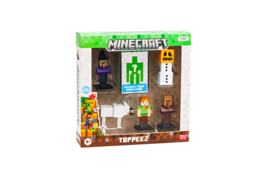 MINECRAFT 3D Figure 6 pack Deluxe box