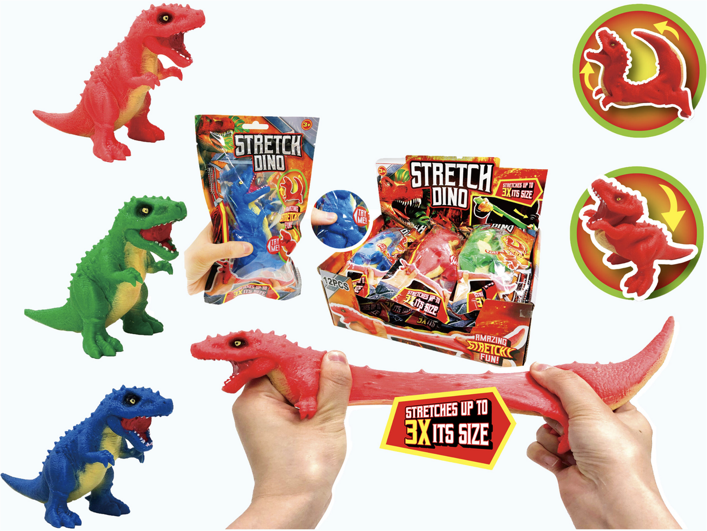Stretchy Dino Sand Filled