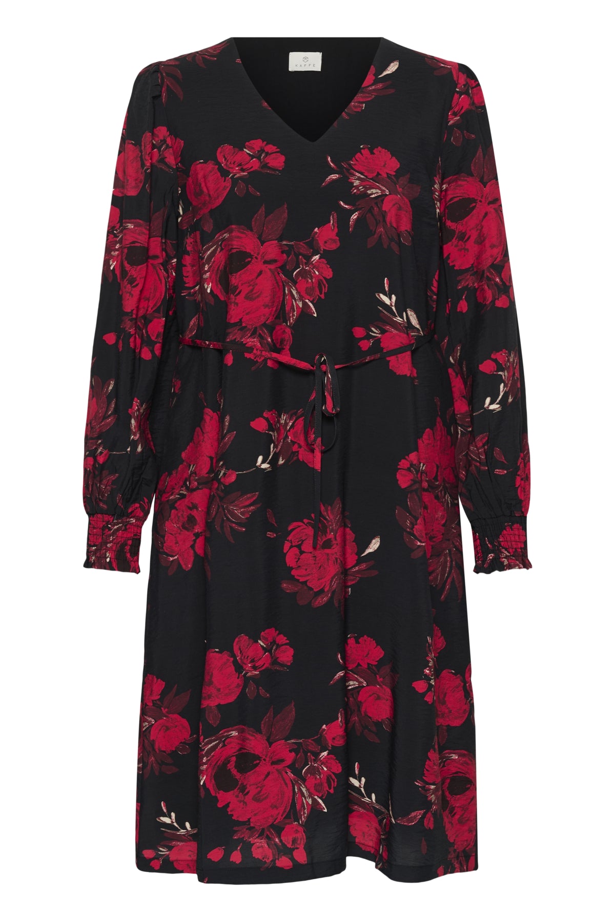 Kaffe Clothing KAlpamela Dress Black/Red Flower