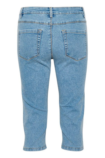 Kaffe Clothing KAvicky Capri Jeans Light Blue